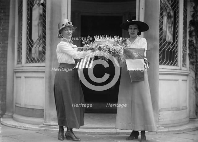 Woman Suffrage - Birthday Cake, 1916. Creator: Harris & Ewing.