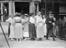 Woman Suffrage - Groups at Headquarters, 1917. Creator: Harris & Ewing