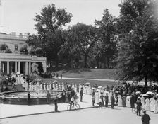 Woman Suffrage - Fed. of Woman's Clubs Delegation at White House, 1914. Creator: Harris & Ewing