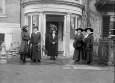 Woman Suffrage - Headquarters, 1917. Creator: Harris & Ewing
