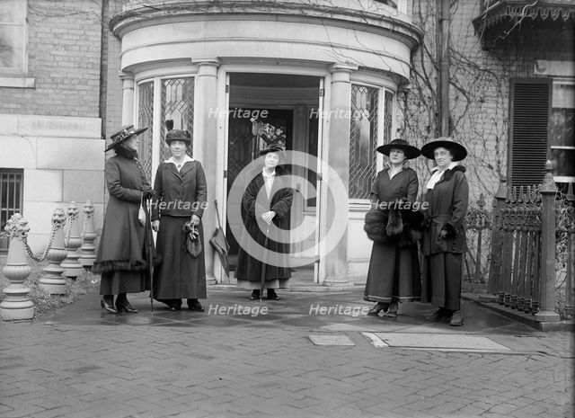 Woman Suffrage - Headquarters, 1917. Creator: Harris & Ewing.