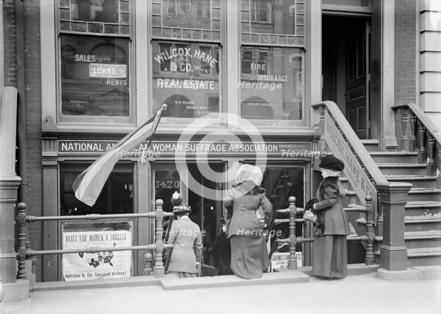 Woman Suffrage - Headquarters, National American Woman Suffrage Association, 1913. Creator: Harris & Ewing.