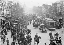 Woman Suffrage - Hikers Arriving from New York, 1913. Creator: Harris & Ewing