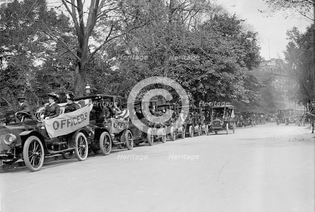 Woman Suffrage - Motor Parade To Capitol, 1913. Creator: Harris & Ewing.