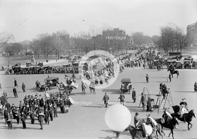 Woman Suffrage - March On Capitol, 1916. Creator: Harris & Ewing.