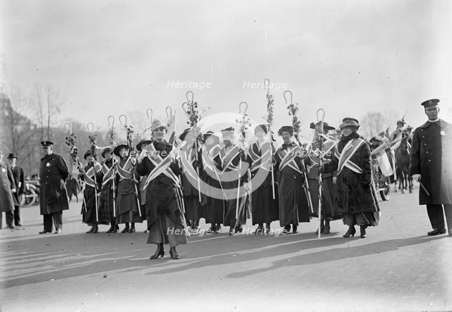 Woman Suffrage - March On Capitol, 1916. Creator: Harris & Ewing.