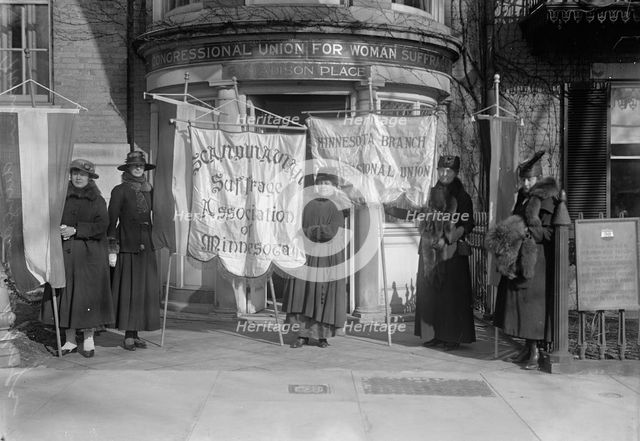 Woman Suffrage - Minnesota Group at Headquarters, 1917. Creator: Harris & Ewing.