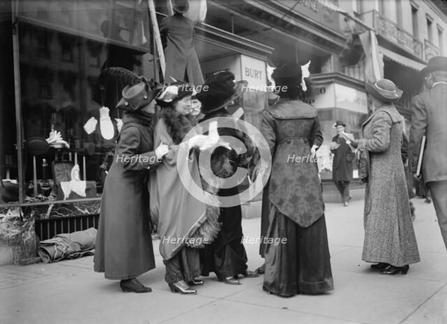 Woman Suffrage, Mrs. Mary Beard; Open Air Meeting, 1913. Creator: Harris & Ewing.