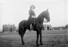 Woman Suffrage. Mrs. Burleson, Grand Marshall, 1913. Creator: Harris & Ewing