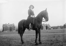Woman Suffrage. Mrs. Burleson, Grand Marshall, 1913. Creator: Harris & Ewing