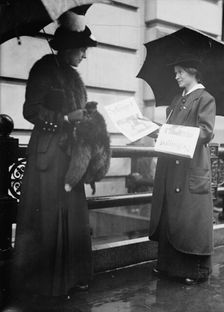 Woman Suffrage - Selling The Suffragist 1914. Creator: Harris & Ewing