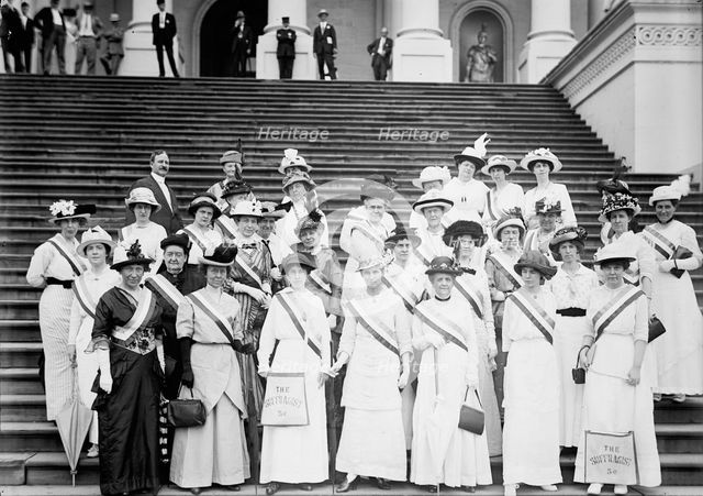 Woman Suffrage - Suffragettes at Capitol, 1914. Creator: Harris & Ewing.