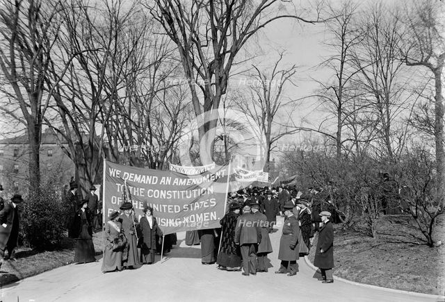 Woman Suffrage - Posters For Parade, 1914. Creator: Harris & Ewing.