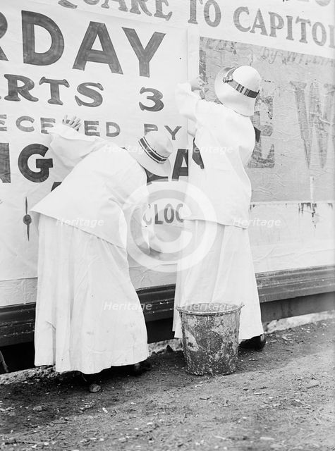 Woman Suffrage - Posters For Parade, 1914. Creator: Harris & Ewing.