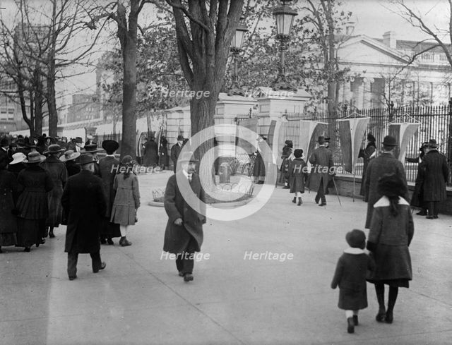 Woman Suffrage - Picket Parade, 1917. Creator: Harris & Ewing.