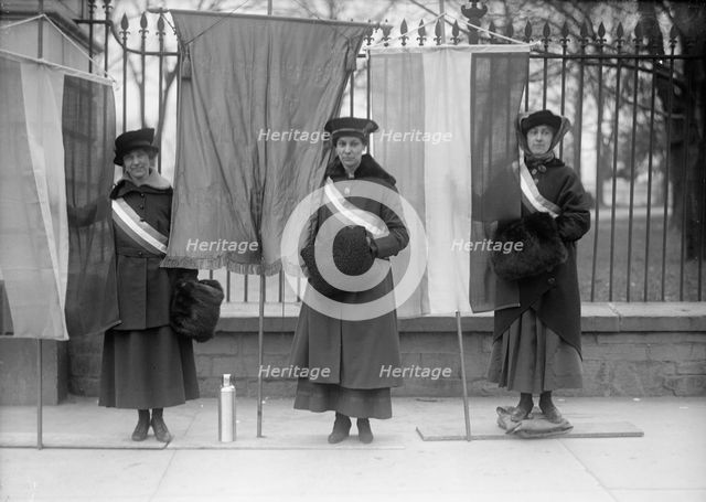 Woman Suffrage - Pickets, 1917. Creator: Harris & Ewing.