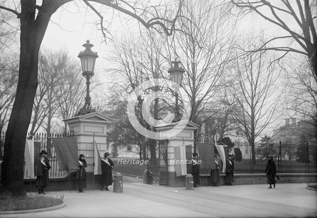 Woman Suffrage - Pickets, 1917. Creator: Harris & Ewing.