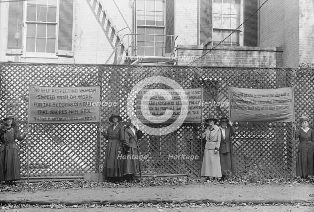 Woman Suffrage - Pickets, 1917. Creator: Harris & Ewing.