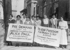 Woman Suffrage - Pickets, 1917. Creator: Harris & Ewing