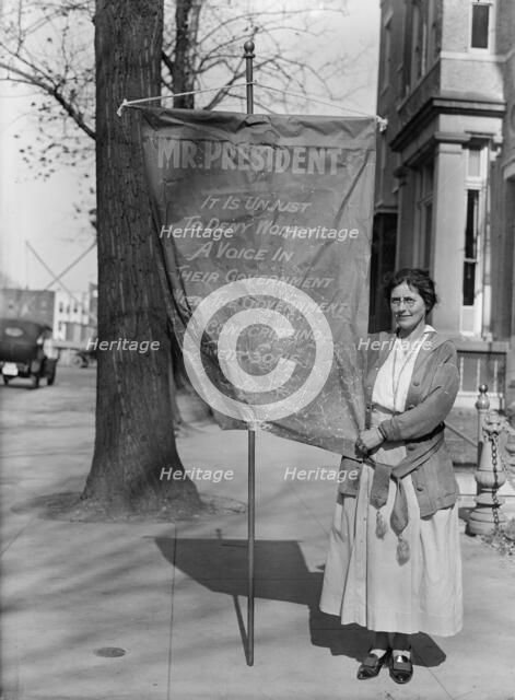 Woman Suffrage - Pickets, 1917. Creator: Harris & Ewing.