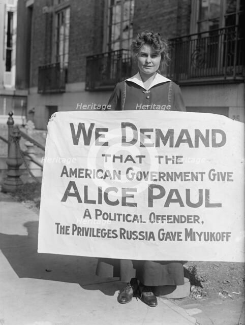 Woman Suffrage - Pickets, 1917. Creator: Harris & Ewing.