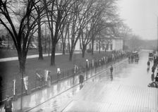 Woman Suffrage - Pickets at White House, 1917. Creator: Harris & Ewing