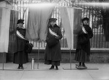 Woman Suffrage - Pickets at White House, 1917. Creator: Harris & Ewing