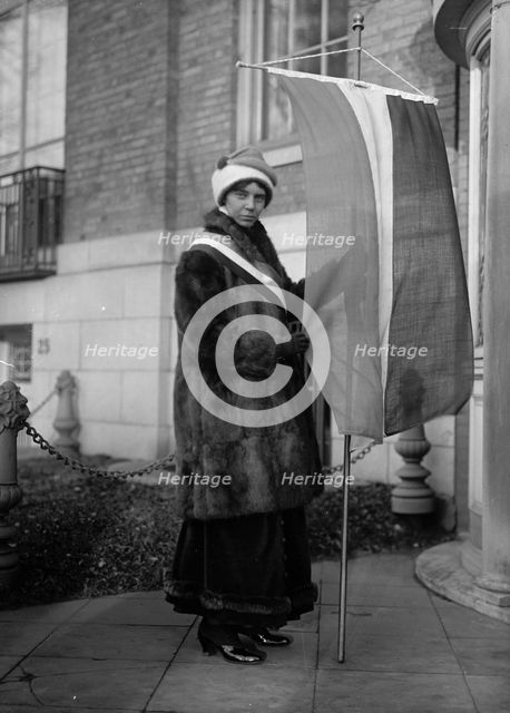 Woman Suffrage - Pickets at White House, 1917. Creator: Harris & Ewing.