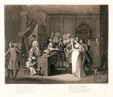 Woman Swearing a Child, 18th century. Creator: I Cook