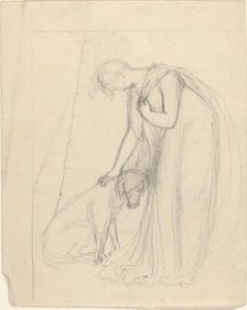 Woman Patting a Dog. Creator: John Flaxman