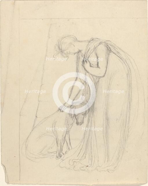 Woman Patting a Dog. Creator: John Flaxman.