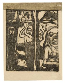Woman Picking Fruit and Oviri, 1895/96. Creator: Paul Gauguin