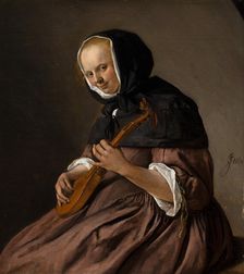 Woman Playing the Cittern, c1650-1679. Creator: Jan Steen