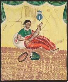 Woman Playing Music, 1800s. Creator: Unknown