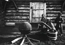 Woman preparing tarasun, 1890. Creator: Unknown