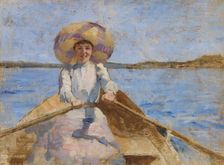 Woman Rowing, Sketch, 1892. Creator: Maria Wiik