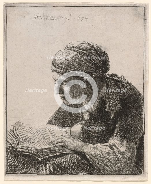 Woman Reading, 1634. Creator: Rembrandt Harmensz van Rijn.