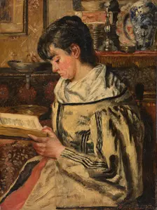 Woman Reading, 1881-1885. Creator: Henri Jean Augustin de Braekeleer