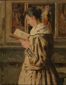 Woman Reading, 1881-1885. Creator: Henri Jean Augustin de Braekeleer