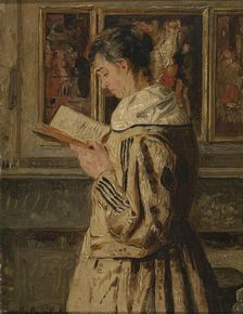 Woman Reading, 1881-1885. Creator: Henri Jean Augustin de Braekeleer