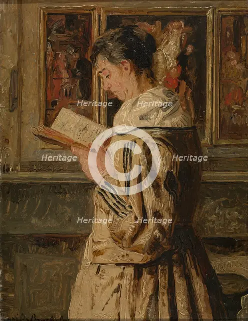 Woman Reading, 1881-1885. Creator: Henri Jean Augustin de Braekeleer.