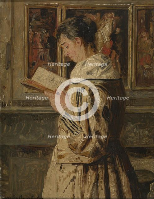 Woman Reading, 1881-1885. Creator: Henri Jean Augustin de Braekeleer.