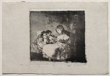 Woman Reading to Two Children, 1824-1825. Creator: Francisco de Goya (Spanish, 1746-1828)