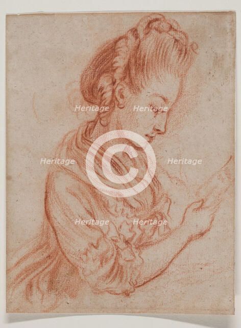 Woman Reading a Letter, between 1775 and 1780. Creator: Unknown.