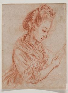 Woman Reading a Letter, between 1775 and 1780. Creator: Unknown