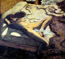 Woman Reclining on a Bed or The Indolent Woman 1899. Artist: Pierre Bonnard