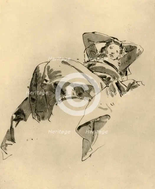 'Woman resting', mid 18th century, (1928). Artist: Giovanni Battista Tiepolo.