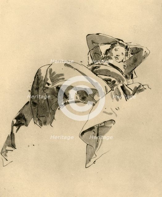 'Woman resting', mid 18th century, (1928). Artist: Giovanni Battista Tiepolo.