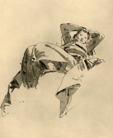 Woman resting mid 18th century, (1928). Artist: Giovanni Battista Tiepolo
