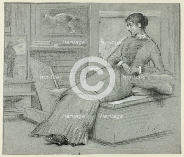 Woman Resting on a Platform, n.d. Creator: Henry Stacy Marks.